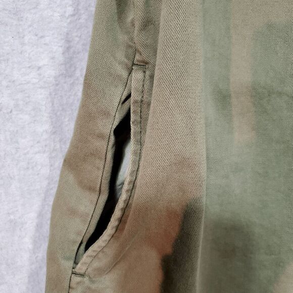 Gap Dress Womens Small Petite Green Utility Popover Henley Neck Button Front - Picture 7 of 9